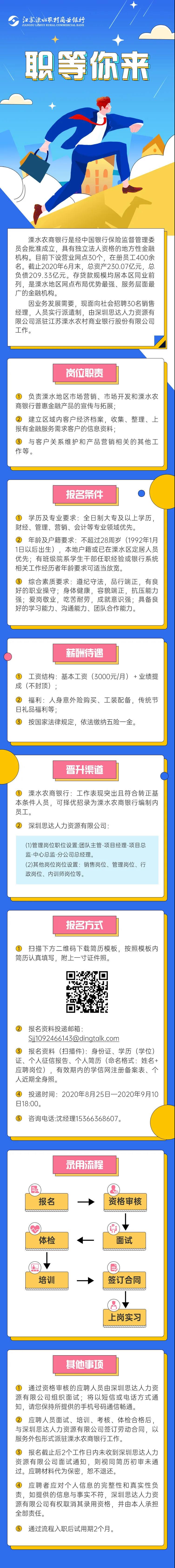 溧水农商银行社会招聘简章